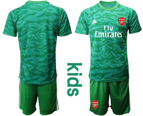 Arsenal Blank Green Goalkeeper Kid Soccer Club Jersey
